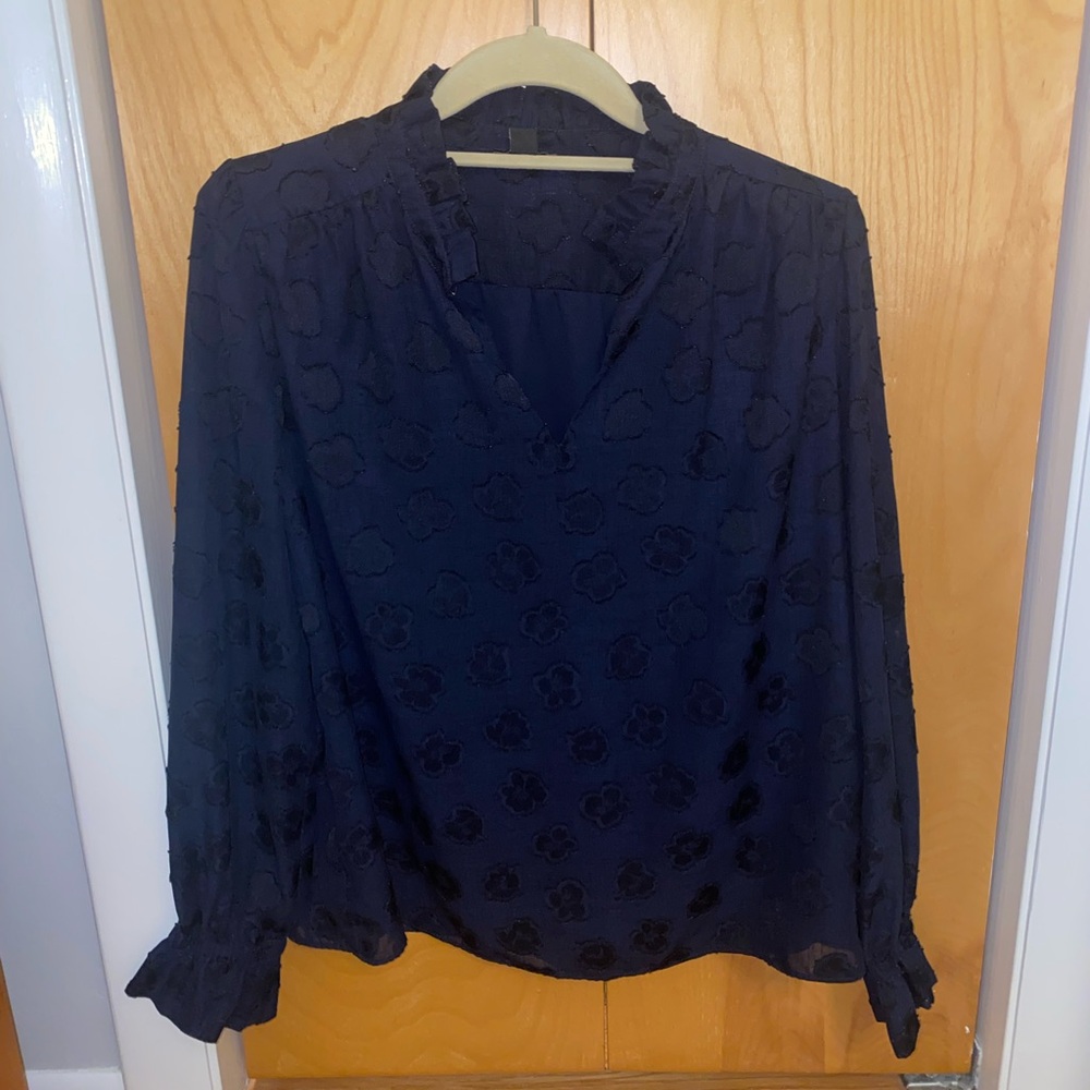 Ann Taylor Navy Blouse size Small